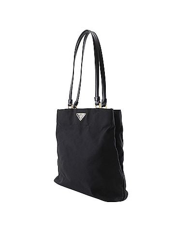 Prada Prada tote bag, nylon, black, A5 size, magnetic closure, women's. (view 2)