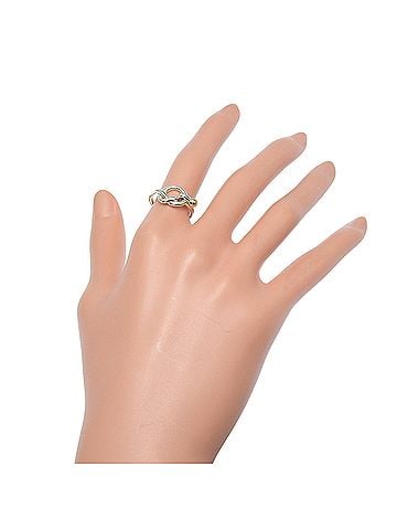 Tiffany & Co. Tiffany & Co. Love Knot Ring, Sterling Silver 925 x 18K Yellow Gold, Approx. 2.9g, Women's. (view 2)