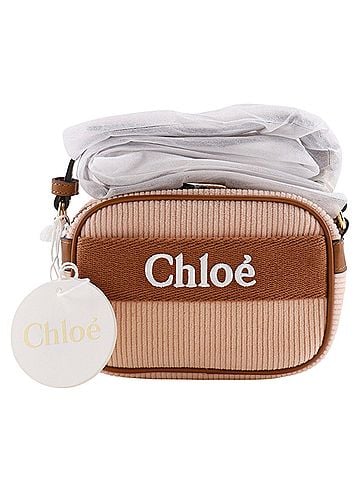 Chloé Chloé Chloe camera bag shoulder C20273 corduroy pink for women (view 1)