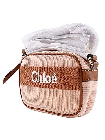 Chloé Chloé Chloe camera bag shoulder C20273 corduroy pink for women (view 2)