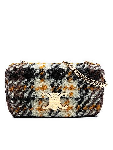 Céline Wool Triomphe Chain Shoulder Bag (view 1)