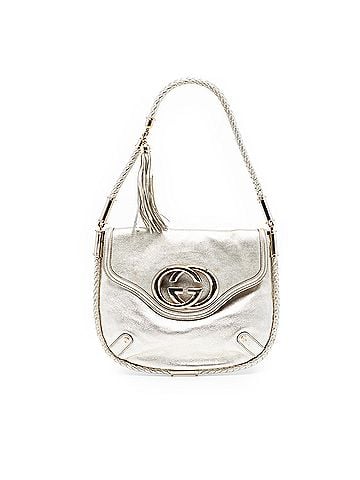 Gucci Medium Metallic Calfskin Britt Tassel Flap Shoulder Bag (view 1)