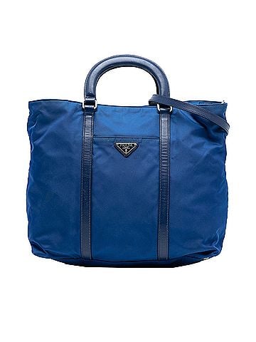 Prada Vitello Trimmed Tessuto Satchel (view 1)