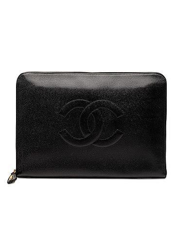 Chanel CC Caviar Documents Portfolio Clutch (view 1)