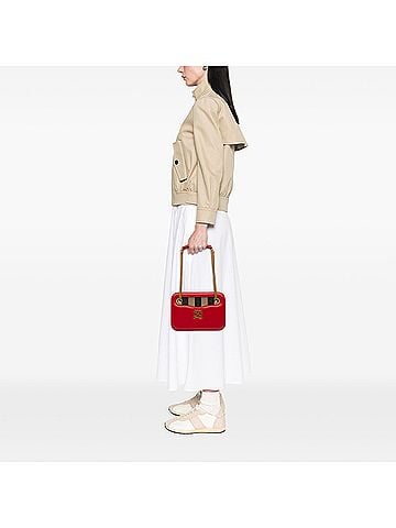 Fendi Calfskin Vitello King Nubuck Pequin Karligraphy Pocket Shoulder Bag (view 2)