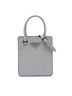 Prada 100% Leather Gray Small Leather Brushed Tote One size - photo 1