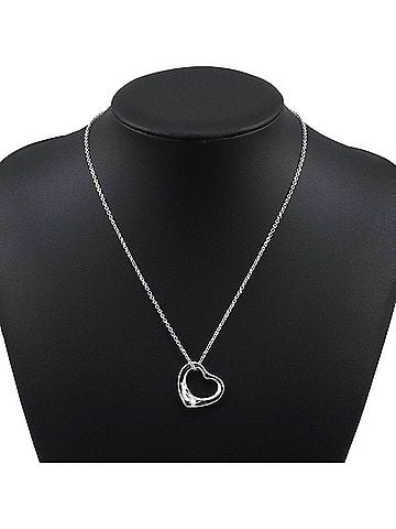 Tiffany & Co. Tiffany & Co. Open Heart Necklace, Elsa Peretti, Sterling Silver 925, Approx. 7.5g, Women's. (view 2)