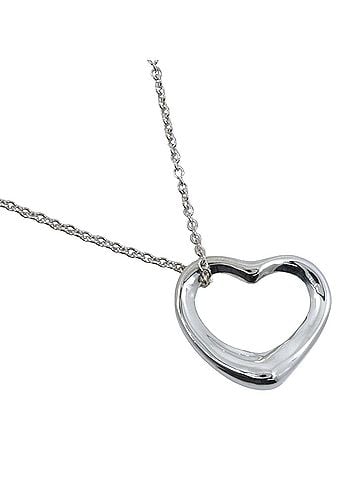 Tiffany & Co. Tiffany & Co. Open Heart Necklace, Elsa Peretti design, Sterling Silver 925, shape, approx. 6.7g, Women's. (view 1)