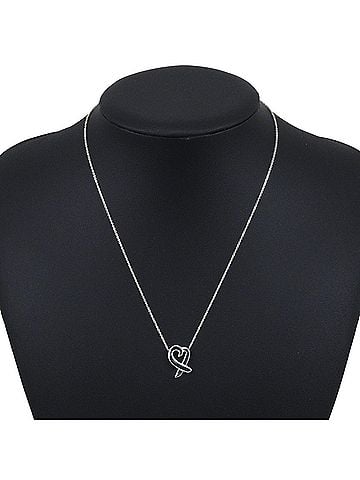 Tiffany & Co. Tiffany & Co. Loving Heart Necklace, Paloma Picasso design, Sterling Silver 925, shape, approx. 2.8g, Women's. (view 2)