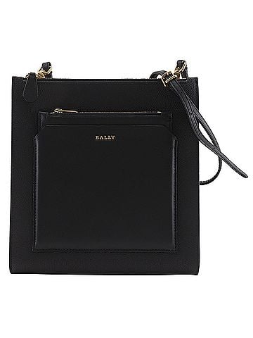 Bally Bally BALLY Shoulder Bag, Leather, Black, A5 Size, Open, Women's (view 1)