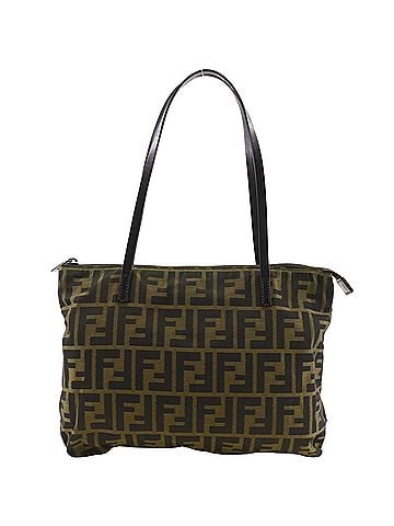 Fendi Fendi Zucca Tote Bag, Nylon Canvas, Brown, A5 Size, Women's (view 1)