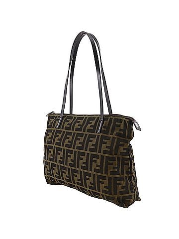 Fendi Fendi Zucca Tote Bag, Nylon Canvas, Brown, A5 Size, Women's (view 2)