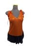 TCEC Orange Black Sleeveless Top Size S - photo 1