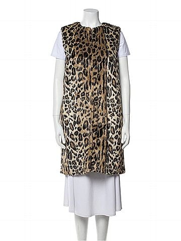 Alice + Olivia Animal print vest Faux Fur Vest (view 1)