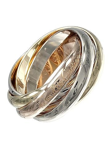 Cartier Cartier Trinity 5-Ring Ring, 18K Gold (YG, PG, WG), Approx. 8g (view 1)