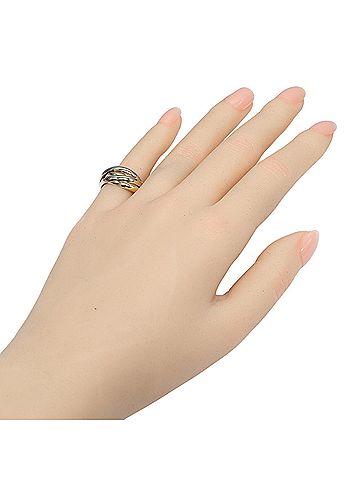 Cartier Cartier Trinity 5-Ring Ring, 18K Gold (YG, PG, WG), Approx. 8g (view 2)
