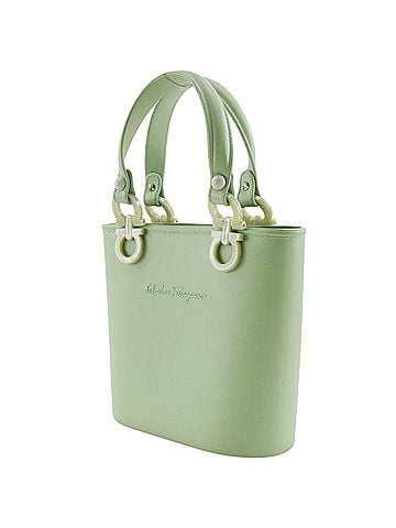 Salvatore Ferragamo Salvatore Ferragamo Gancini Handbag 21 7144 Rubber Pastel Green Open Women's (view 2)