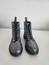 Dr. Martens 100% Leather Solid Silver Black Boots Size 9 - photo 4
