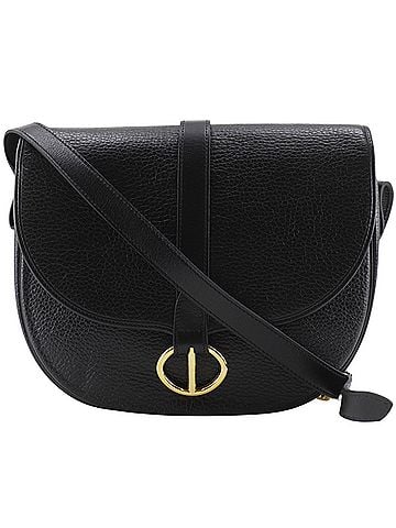 Christian Dior Christian Dior CD logo shoulder bag, calfskin, black, A5 size, magnetic closure, logo, women's. (view 1)