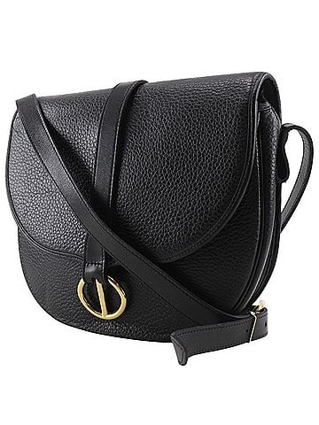 Christian Dior Christian Dior CD logo shoulder bag, calfskin, black, A5 size, magnetic closure, logo, women's. (view 2)