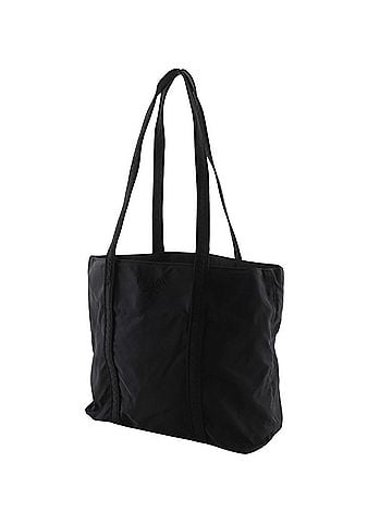Prada Prada PRADA Logo Embroidered Tote Bag, Nylon, Black, A4 Size, Open, Women's (view 2)