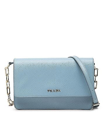 Prada Saffiano Lux Wallet On Chain (view 1)