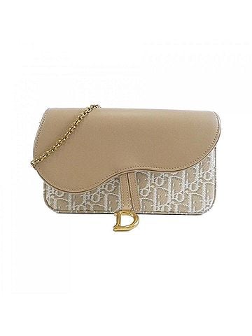 Christian Dior Christian Dior DIOR OBLIQUE Saddle Chain Handbag Pouch Medium S5907CNKO Wallet (view 1)