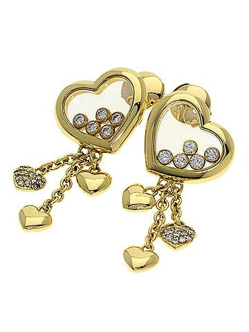 Chopard Chopard Happy Diamonds Earrings 18K Yellow Gold Women's (view 1)