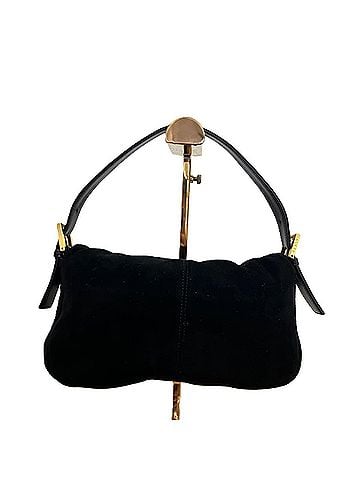 Fendi FENDI 26424 Mamma Bucket Suede Shoulder Bag, Black (view 2)
