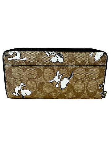 Coach COACH × PEANUTS Coach Snoopy Signature C4327 Long Wallet Leather Women's (view 2)