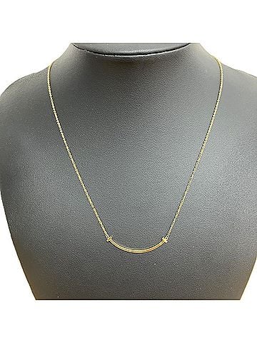 Tiffany & Co. Tiffany & Co. Au750 T Smile Small Necklace (view 1)
