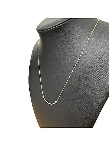 Tiffany & Co. Tiffany & Co. Au750 T Smile Small Necklace (view 2)