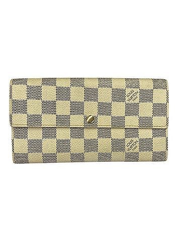 Louis Vuitton LOUIS VUITTON Damier Azur Portefeuille Sarah Long Wallet White N61735 T1 (view 1)