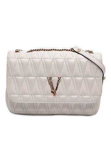 Versace Nappa Leather Virtus V Crossbody (view 1)