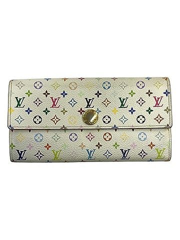 Louis Vuitton LOUIS VUITTON Louis Vuitton Portefeuille Sarah Monogram Multicolor Long Wallet for Women Blanc White M93744 T1 (view 1)