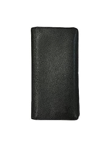 Louis Vuitton LOUIS VUITTON Louis Vuitton Taiga Portefeuille Brazza Long Wallet Men's Bi-fold Black M30501 T1 (view 1)