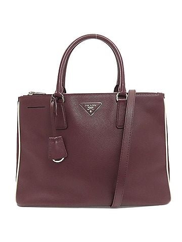 Prada Prada Logo Hardware 2-Way Tote Bag, Saffiano Leather, Women's PRADA (view 1)