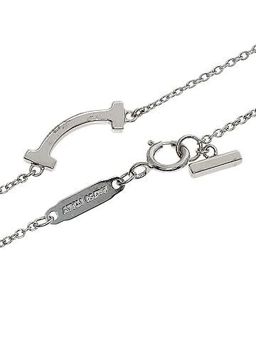 Tiffany & Co. Tiffany & Co. T Smile Mini Diamond Necklace, 18K White Gold, Women's. (view 2)