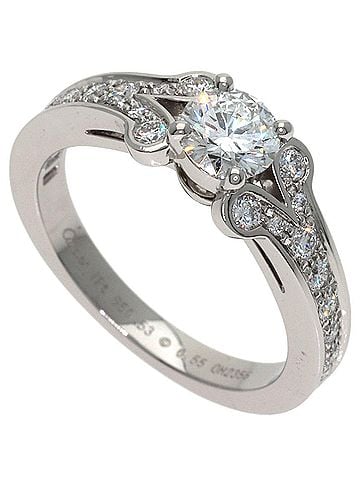 Cartier Cartier Ballerina Diamond Ring #53, Platinum PT950, Women's. (view 1)