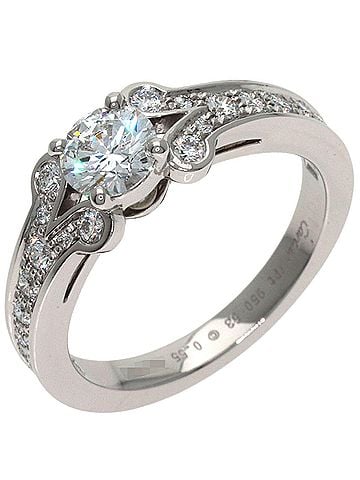 Cartier Cartier Ballerina Diamond Ring #53, Platinum PT950, Women's. (view 2)
