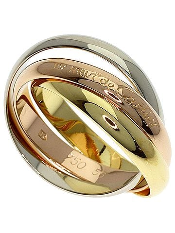 Cartier Cartier Trinity #56 Ring - 18K Pink Gold/18K White Yellow Gold Women's CARTIER (view 1)