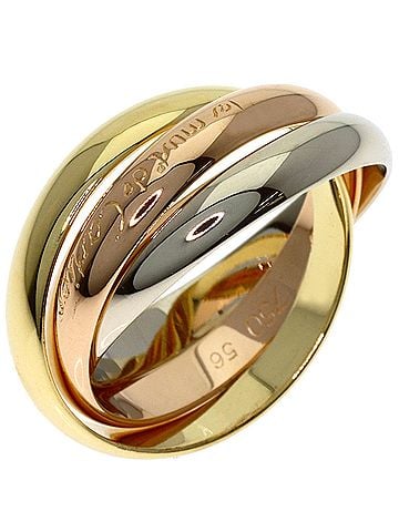 Cartier Cartier Trinity #56 Ring - 18K Pink Gold/18K White Yellow Gold Women's CARTIER (view 2)
