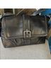Coach 100% Leather Solid Black Silver Hobo One size - photo 14