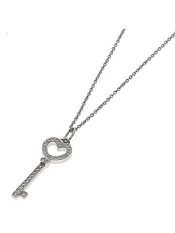 Tiffany & Co. Tiffany & Co. Heart Key Diamond Necklace, Platinum PT950, Women's. (view 1)