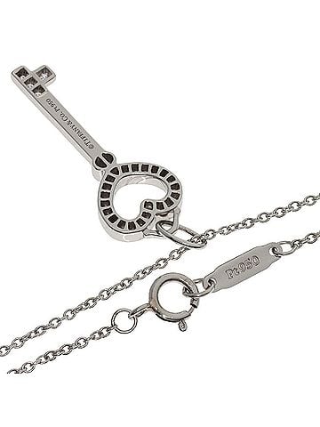 Tiffany & Co. Tiffany & Co. Heart Key Diamond Necklace, Platinum PT950, Women's. (view 2)