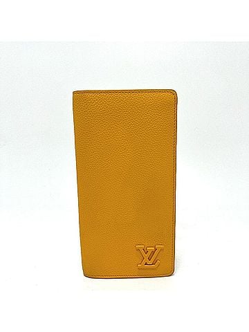 Louis Vuitton LOUIS VUITTON M81811 LV Aerogram Portefeuille Brazza NM Wallet, Long Taurillon Leather, Women's, Saffron Orange (view 1)