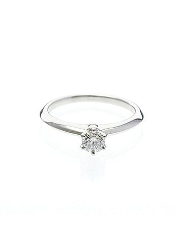 Tiffany & Co. Tiffany Solitaire Diamond Ring Platinum Fashion Diamond Band Ring Silver (view 1)