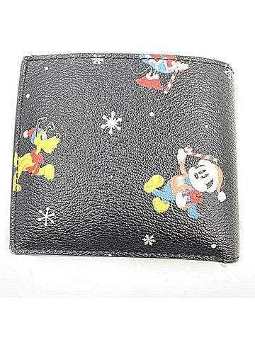 Coach COACH x Disney CM236 Holiday Print Compact Wallet, Black, R-D, Coach (view 2)