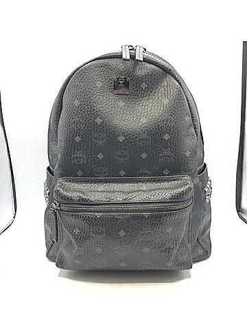 MCM MCM Stark Side Stud Backpack in Visetos, Size M, Black (MMK6SVE38BK001) (view 1)