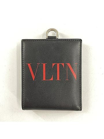 Valentino Garavani VALENTINO GARAVANI Wallet with Neck Strap, Black Valentino Garavani Calfskin (view 1)